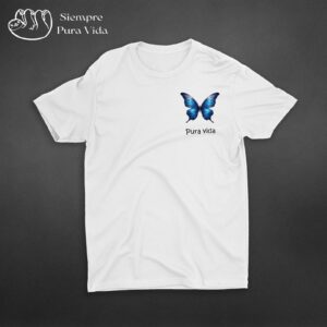 Blusa Blanca Mariposa Morpho